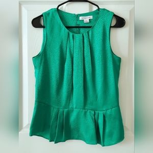 Liz Claiborne Animal Print Satin Peplum Top